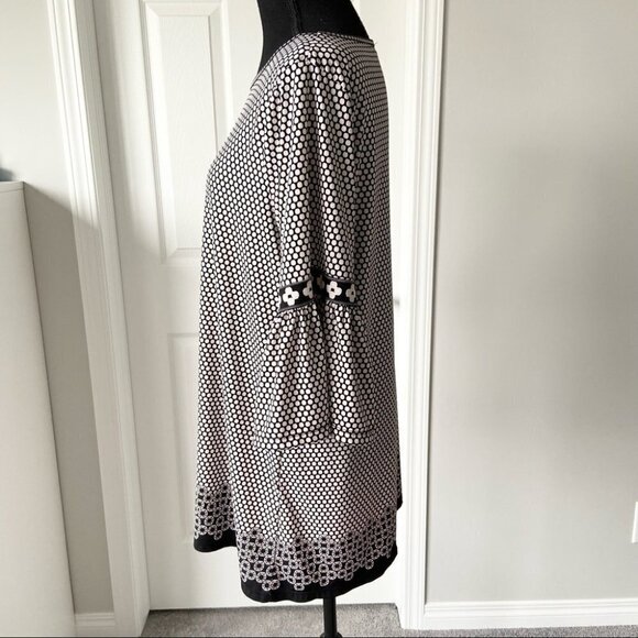 Max Studio Flared Sleeve Stretchy Crepe Tunic Blouse  Mini Dress - Picture 2 of 12